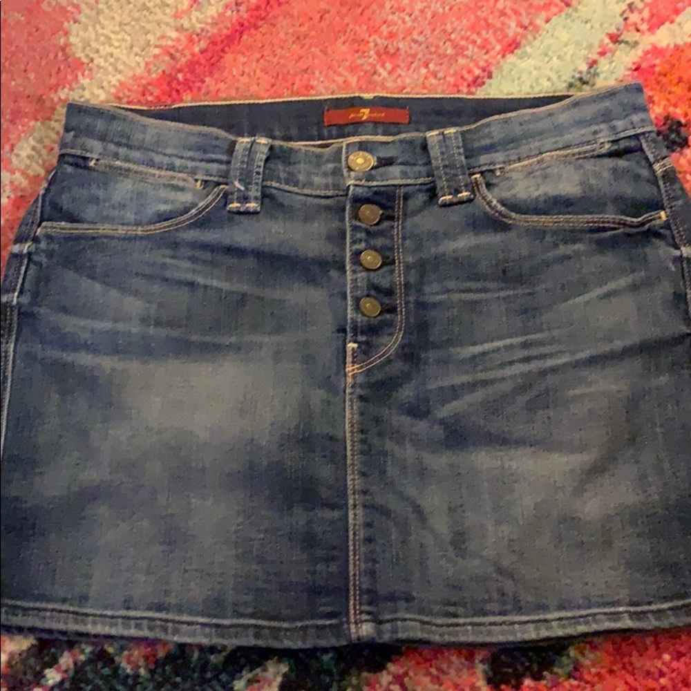 7 for all mankind denim skirt size 27